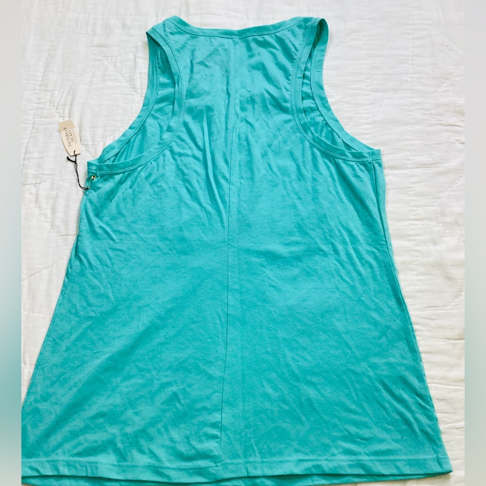NWT Victoria’s Secret Come Back To Bed Tank Top Teal XS. - Picture 6 of 6
